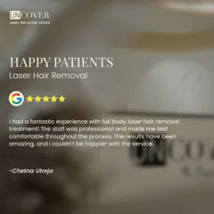 This five star review from Chetna for her full body laser hair removal treatment says it all. We pride ourselves on making our patients feel comfortable while delivering amazing, professional results.