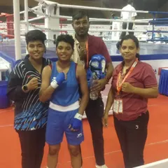 A proud moment with my champions Ritika Warghat and Shanaya Yadav at the 3rd Sub-Junior Boxing Championship. Shanaya brought home the silver medal, and I couldn't be prouder of both of them. This is the result of pure dedication.