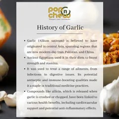 This infographic shares the fascinating history of garlic. From its origins in Central Asia to its use in ancient Egypt, garlic has long been valued for its flavour and medicinal properties.