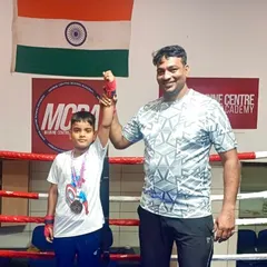 The future is bright. Here is our little champion Devansh Gayake with his Bronze medal from the Maharashtra State Boxing Championship. We start building a champion's foundation from a young age.