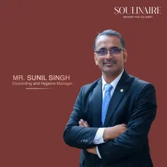 With years of expertise and unwavering dedication, our Stewarding & Hygiene Manager, Mr. Sunil Singh, ensures the highest standards are met every day, upholding our commitment to excellence.