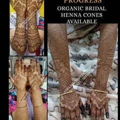 Another example of my henna's stain progress. I provide organic bridal henna cones and aftercare tips to ensure you get a beautiful, deep color.
