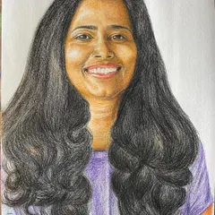 A commissioned color pencil portrait on A3 paper. I focused on capturing her bright smile and the soft waves of her hair, using careful layering to create depth and realism. These individual portraits make for very personal and heartfelt gifts.
