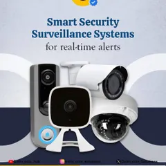 My smart security surveillance systems include a range of cameras, such as dome, bullet, and indoor models, along with video doorbells. These devices provide real-time alerts directly to your phone.