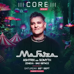 The poster for Core III Open Air featuring the legendary Ma Faiza. We build our festival IPs around iconic artists who have a dedicated following, ensuring a strong turnout.