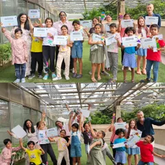 That's a wrap! Happy faces from our Summer Camp 2025, where kids received their certificates after five unforgettable days of learning and creativity.