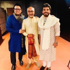 Sharing the stage with maestros Deepak Pandit ji and Sridar Parthasarathy ji in Chandigarh. Performing with such senior and respected artists is always a profound learning experience.
