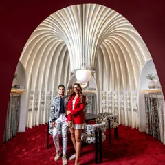 Standing inside a world we once only imagined. This photo captures us within the 'Arezzo x Nirmal’s' fabric sanctuary, a project that not only won the Best Booth Award but also captured the hearts of visitors. It’s a feeling of pure joy and gratitude.