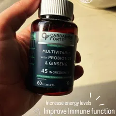 Multivitamins are essential for filling nutritional gaps. This one with probiotics and ginseng helps increase energy levels and improve immune function.