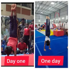From Day One to One Day. This image shows the incredible progress of our gymnasts and our academy. We are proud of our journey and the growth we have achieved together as a community.