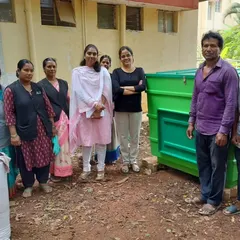 Here I am at the Mahatma Gandhi Institute of Rural Energy and Development, training the staff on our Eartha composter. This installation is part of a CSR initiative by the NGO Saahas to promote sustainable waste management.