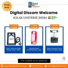 Our marketplace features affordable and practical lighting like the Solar Universe Study Lamp and a multipurpose camping solar LED.
