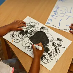 Before children write letters, they scribble. These marks are not random; they are the beginning of literacy. This is a child communicating ideas and building the fine motor skills and confidence needed for future writing.