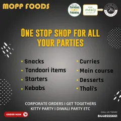 We make party planning easy. Whether it's a corporate get together, a kitty party, or a Diwali celebration, our catering service provides a wide range of delicious North Indian food to make your event a success.