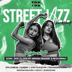 You are not ready for what's coming. Join our Street Jazz workshop for a sassy and powerful choreography to "Side to Side".