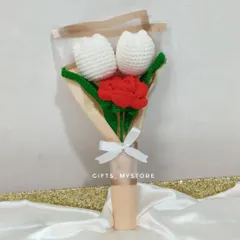 A beautiful handmade crochet flower bouquet, which I include in my wedding hampers. Unlike real flowers, these last forever, just like love.