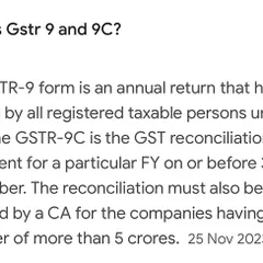 The GSTR-9 is the annual return for all registered taxpayers, while the GSTR-9C is a certified reconciliation statement. We manage both to ensure your annual compliance is seamless.
