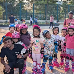 Look at these happy skaters! Our roller skating programs build balance, coordination, and SO much confidence, one happy push at a time.