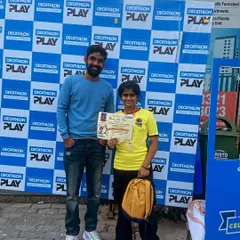 Congratulations to this champion on her win. She earned her medal and certificate through pure dedication. It is great to see my players succeed at events hosted by partners like Decathlon.