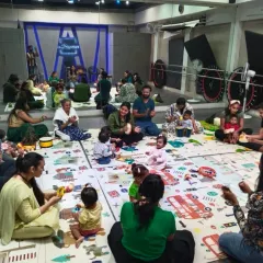 This is what instrument play looks like in my class. Everyone gets an instrument, from shakers to drums, and we have a wonderful jam session together, exploring sound and rhythm.