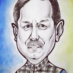 This caricature of UGC Chairman, Prof. D. P. Singh, was created as a presentation gift for a formal event. It shows how a caricature can be a distinguished and personal token of appreciation.
