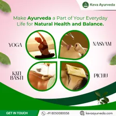 Making Ayurveda a part of your life brings natural health and balance. We offer a range of therapies including Yoga for strength, Nasyam to clear the mind, Kati Basti for back pain, and Pichu for calming the nerves.