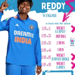 A match winning performance against England. Arundhati Reddy's incredible 17th over, where she took three crucial wickets, demonstrates the mental toughness and clutch performance we instill in our players for international cricket.