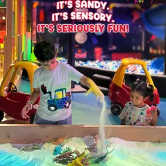 It's sandy, it's sensory, it's seriously fun! Our interactive sand pit, complete with projected images and toys, offers a unique tactile experience that engages children's minds and senses.
