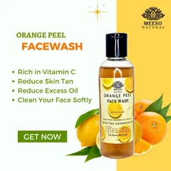 My Orange Peel Face Wash is packed with Vitamin C to give your skin a natural, radiant glow. It's a gentle cleanser that works for all skin types, helping to reduce tan and control excess oil without stripping your skin's moisture.