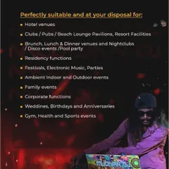 I am available for a wide variety of events. Whether it's a club, a wedding, a corporate function, or a massive festival, I have the experience and gear to handle it.