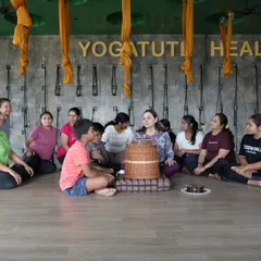 Celebrating a birthday with a healthy, satvick cake after a yoga session. It is wonderful to see my students build a community centered around holistic well being.