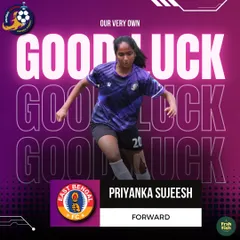 Our talented midfielder Priyanka Sujeesh has joined East Bengal’s IWL squad. We wish her an exceptional season ahead.