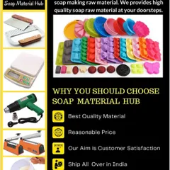 This is a quick summary of what my business, Soap Material Hub, is all about. I offer high-quality materials at a reasonable price and ship all over India, making it easy for you to get everything you need in one place. My goal is your satisfaction.