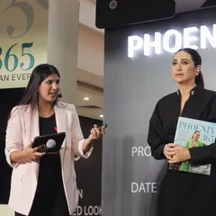 Sharing the stage with the graceful Karisma Kapoor for the Phoenix Shopping Festival. My role as an event moderator is to create a seamless experience, ensuring both the celebrity guest and the audience feel connected and engaged.