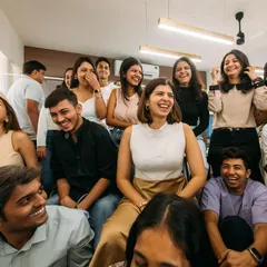 A candid moment of laughter with the team. The happier my team is, the better the results have been. It's a joy to see everyone empowered, confident, and working together to make dream spaces a reality.