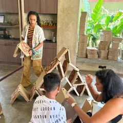 Here I am, directing the community build at the Brik Oven launch. My role is to facilitate the creative process, ensuring the final installation is not only visually striking but also a result of genuine community engagement.
