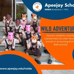 Our Nursery students recently had a wild adventure, transforming into their favorite animals for an exciting Animal Walk activity. Wearing their handcrafted masks, they roared and paraded with enthusiasm.