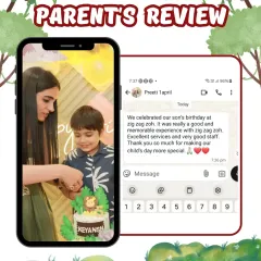 "Excellent service and very good staff." This parent shared their memorable experience celebrating their son's birthday with us, giving special thanks for making the day special.