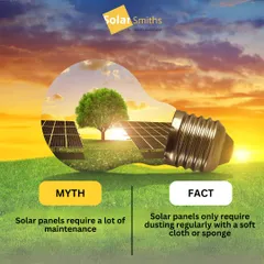 It's a myth that solar panels require a lot of maintenance. In reality, they only need regular dusting with a soft cloth or sponge to keep them operating efficiently, a service I can provide.
