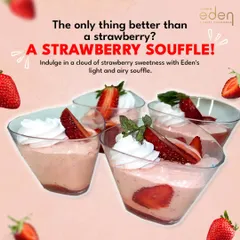 The only thing better than a strawberry? A Strawberry Soufflé! Indulge in a cloud of strawberry sweetness with our light and airy dessert.