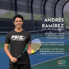 Meet Coach Andrés Ramírez, a GPTCA and ITF Certified coach on our team. Our coaches bring a wealth of international experience and a passion for player development.