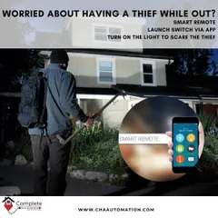 Our smart home system can actively deter intruders. If motion is detected outside, you can use the smart remote feature on your app to turn on lights and scare away potential threats.