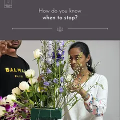 "How do you know when to stop?" This is a critical question I pose to my students. Here, a student is carefully considering her next move, learning to develop a designer's eye for balance and restraint.