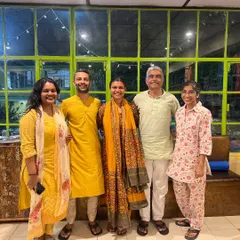 Our sangha, or community, is the heart of our practice. This photo from a Guru Purnima celebration reflects the spirit of selfless service and shared wisdom that I strive to bring to every organization I work with.