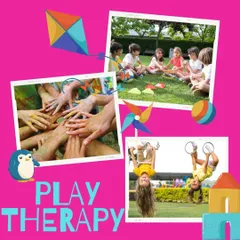 We use both directive and non directive play therapy to suit each child's needs. These images show the variety of play we incorporate, from structured group games to free imaginative play.