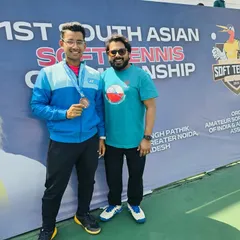With my student Yashwant Yadav after he secured a bronze medal at the 1st South Asian Soft Tennis Championship. His dedication during training paid off.