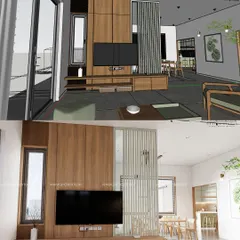 This split image shows the journey of a TV unit from a digital drawing to a real, functional piece of furniture. My process ensures that the final result matches the vision perfectly.