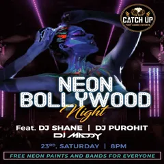 Bringing the glow to the party with a 'Neon Bollywood' night. We provide neon paints and bands to make the experience immersive and colorful.