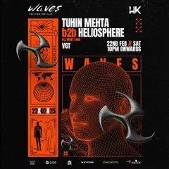 The poster for an all-night-long B2B session with Heliosphere in Bombay. The artwork's futuristic, wireframe aesthetic hinted at the groovy and classic tunes we had in store.