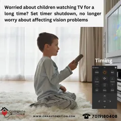 Worried about children watching TV for too long? Our smart remote allows you to set a timer shutdown, helping you manage screen time and protect your children's vision without conflict.
